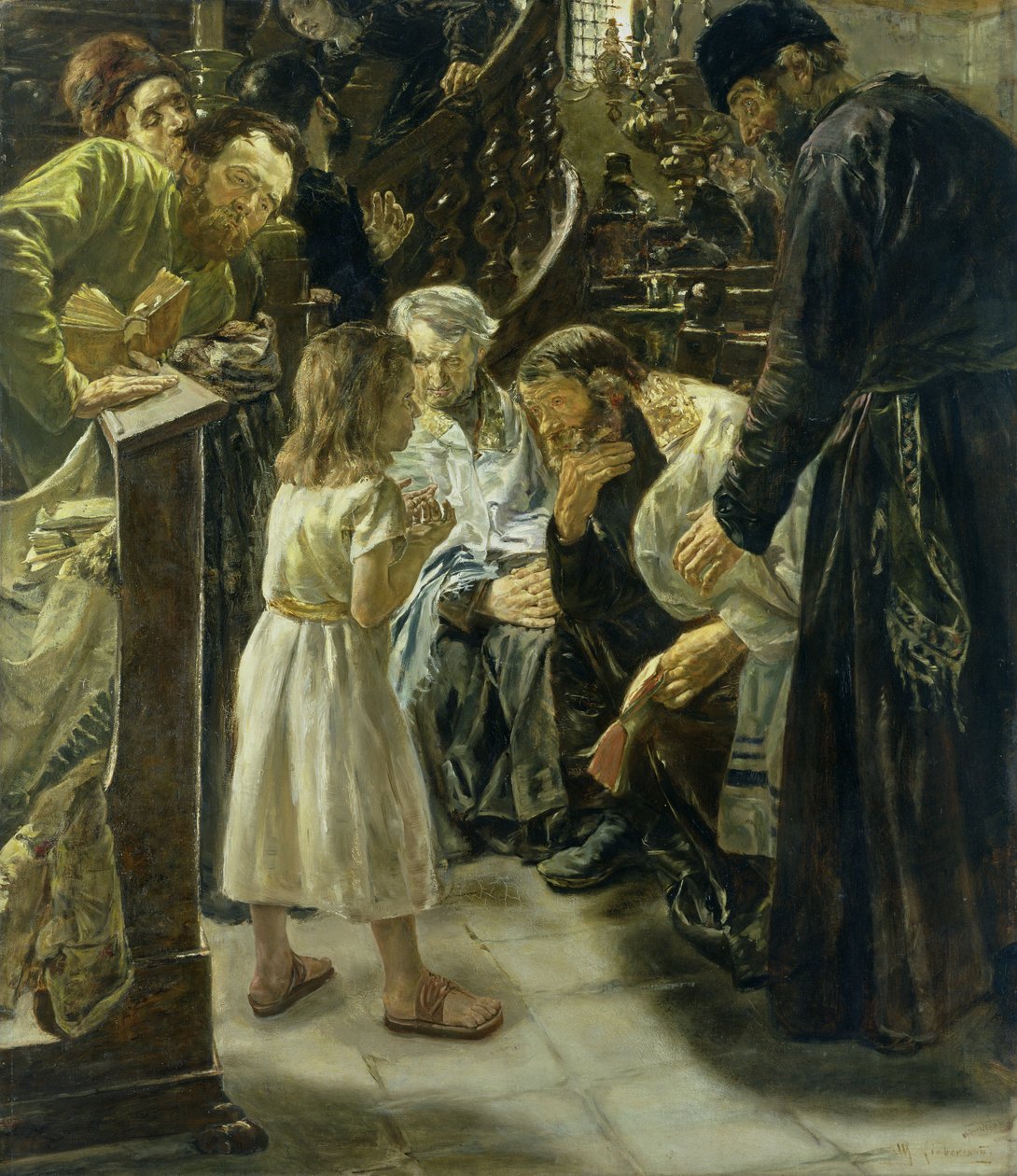 Den tolv år gamle Jesus i tempelet av Max Liebermann