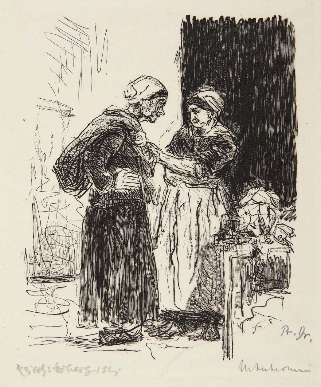 To kvinner i samtale av Max Liebermann