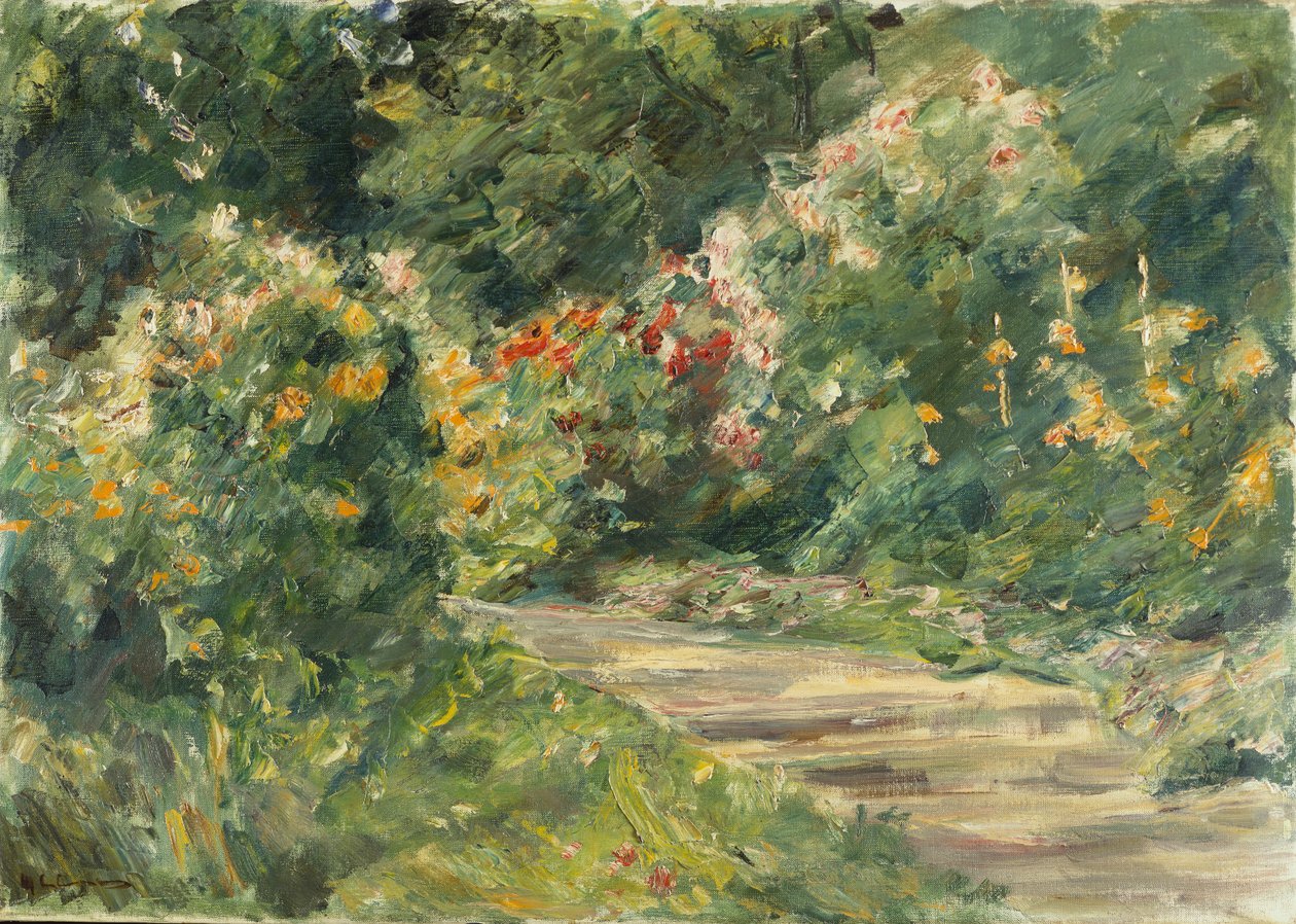 Wannsee Garden, ca. 1920-29 (olje på lerret) av Max Liebermann