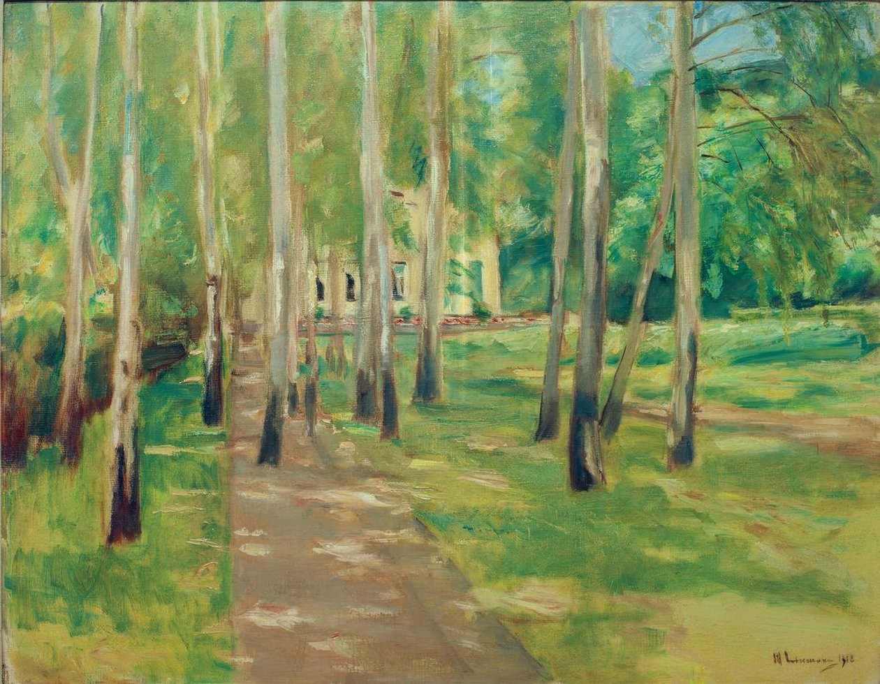 Wannsee hage med bjørke allé av Max Liebermann