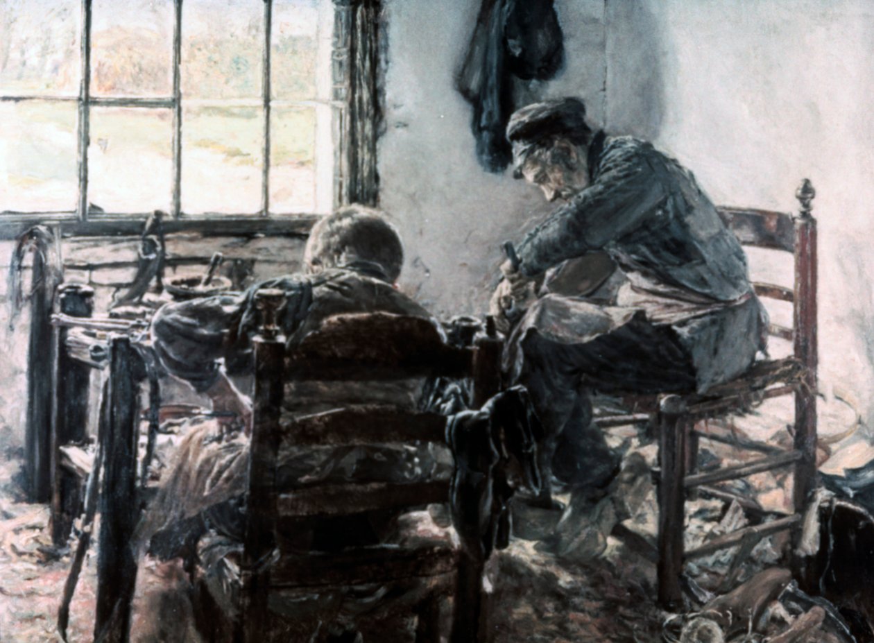 Skomakerens verksted, 1881 av Max Liebermann