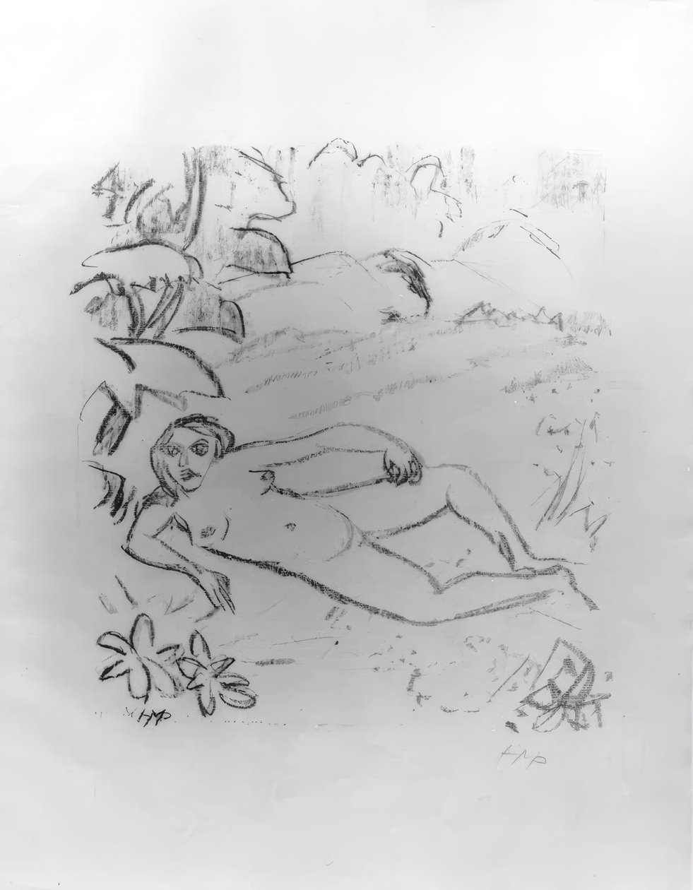 Naken i sanddynene av Max Pechstein