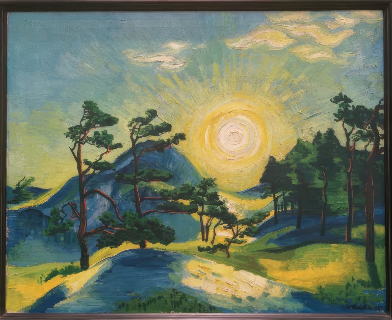 Stigende sol av Max Pechstein