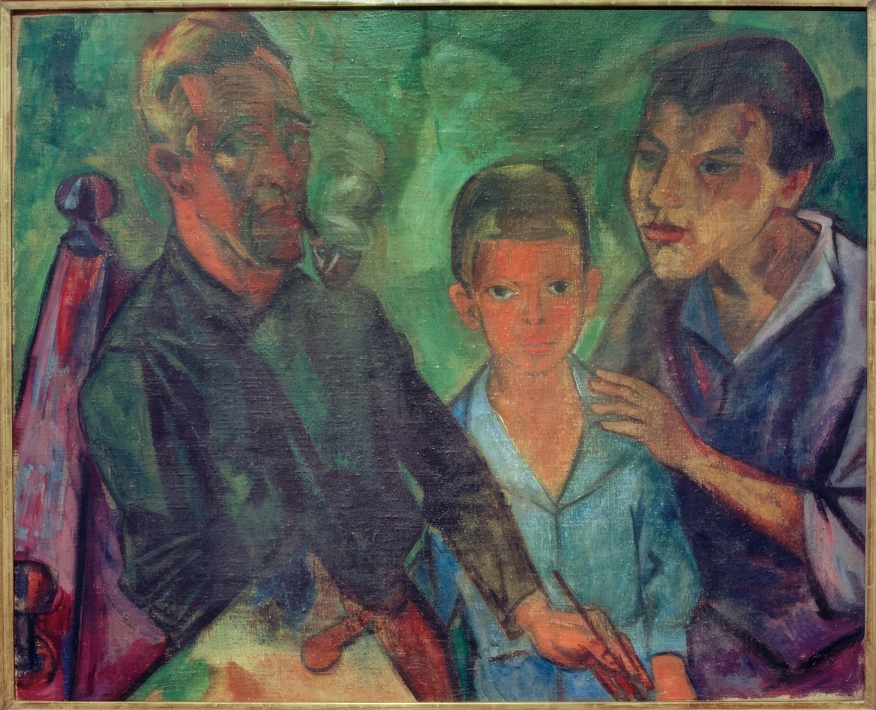 Kunstneren og familien hans av Max Pechstein
