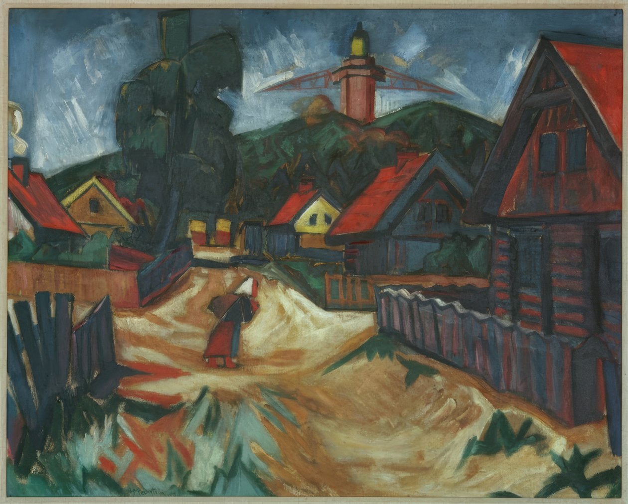 Fiskerhytte i Nidden av Max Pechstein