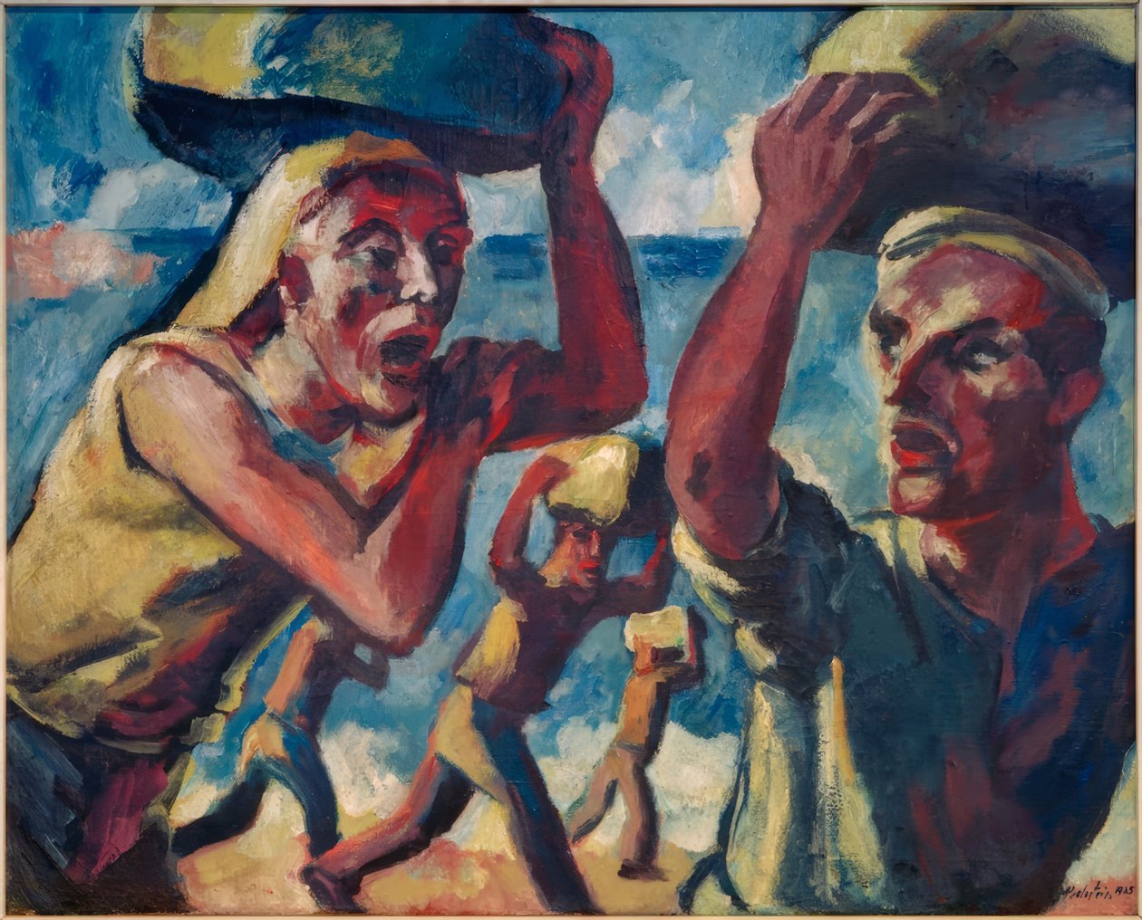 Italienske steinbærere av Max Pechstein