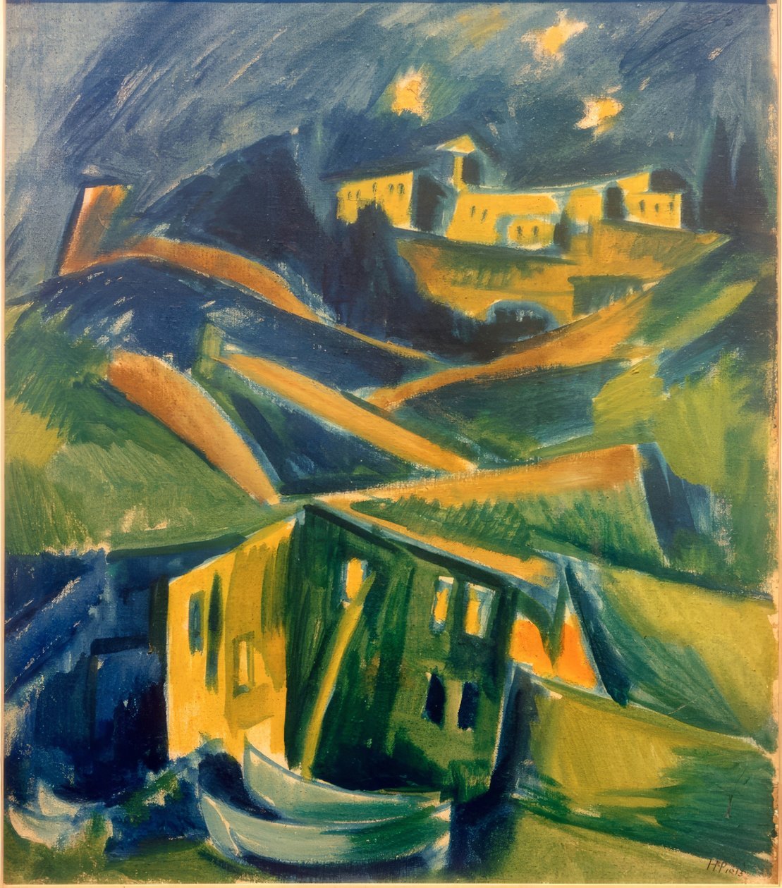 Kyst nær Monte Rosso al Mare av Max Pechstein