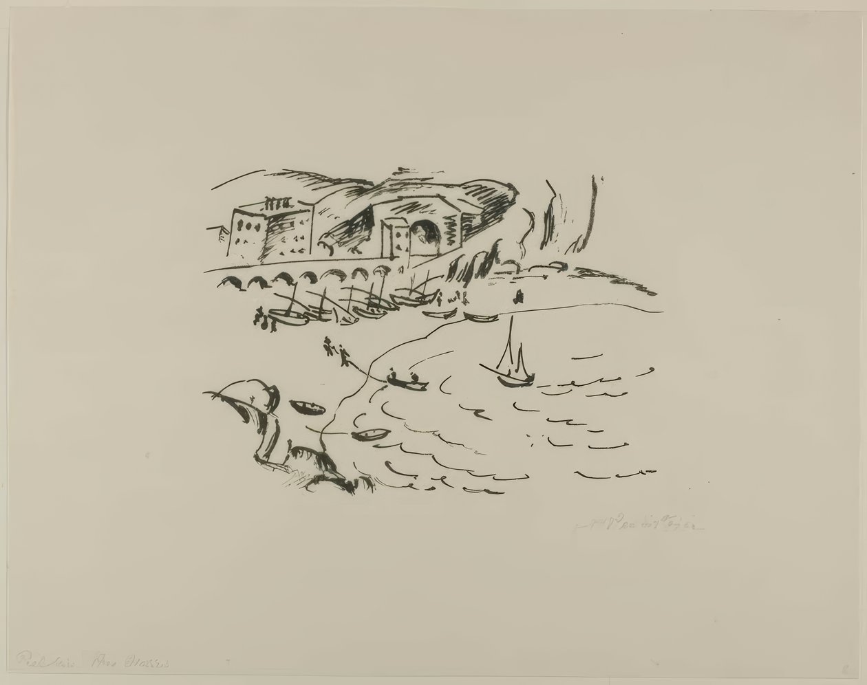 Monte Rosso-bukten, fra Reisebilder: Italia-Sørhavet av Max Pechstein