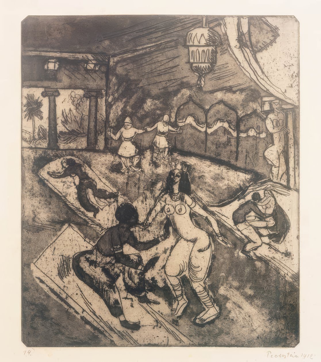 Russisk ballett I av Max Pechstein