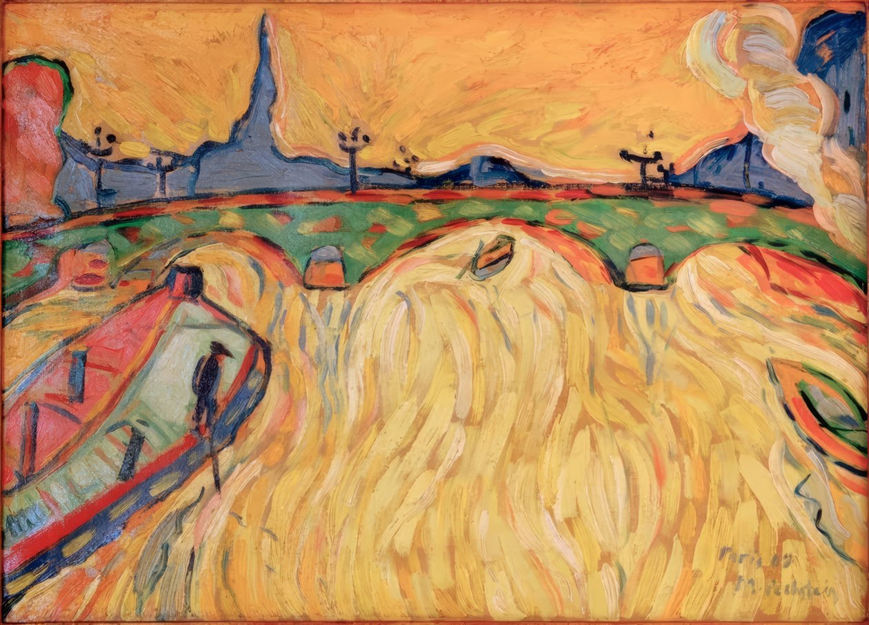 Broen og lekterne av Max Pechstein