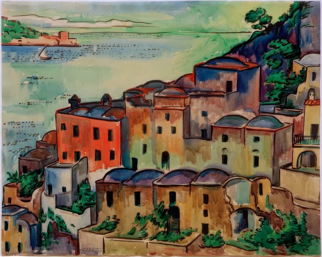Sørby (Positano) av Max Pechstein