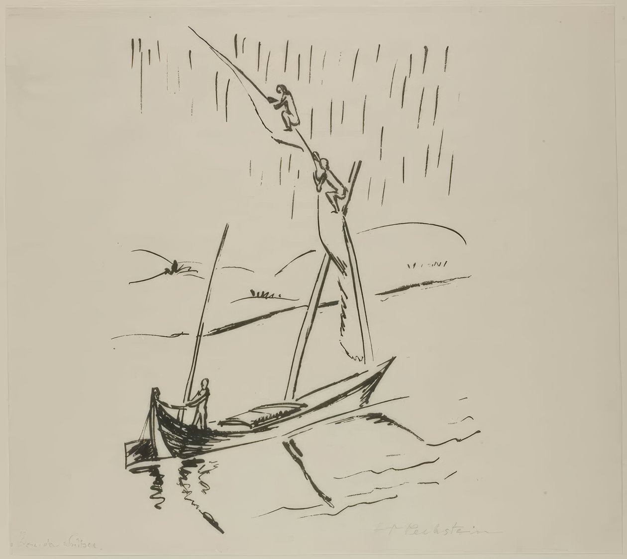 Suezkanalen, fra reisebilder: Italia-Sørhavet av Max Pechstein