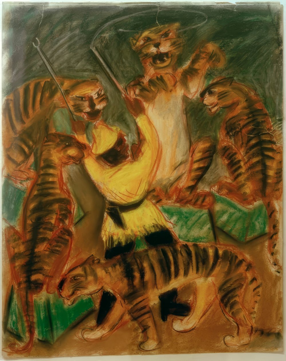 Tigergruppe av Max Pechstein