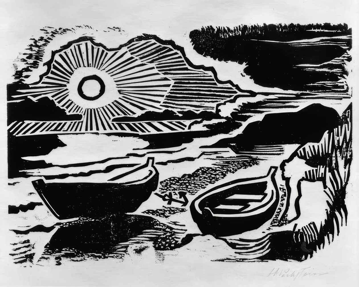 Solnedgang av Max Pechstein