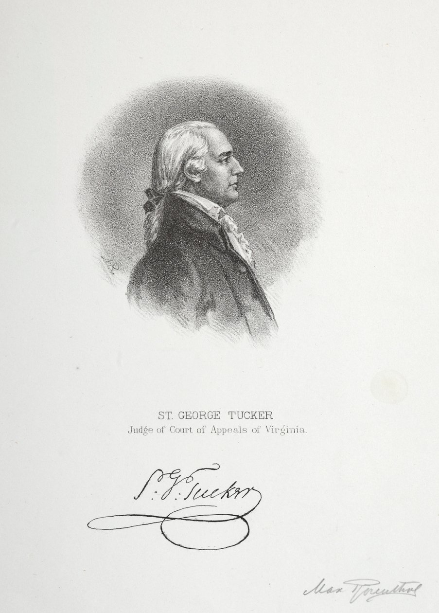 St. George Tucker, dommer ved lagmannsretten i Virginia av Max Rosenthal
