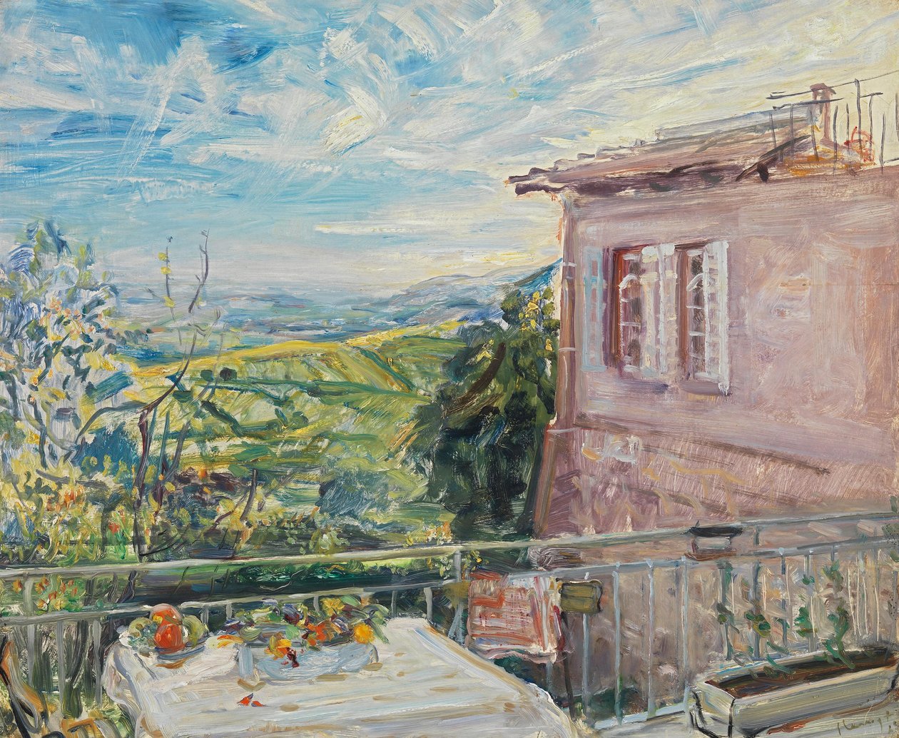 Terrasse i Neukastel av Max Slevogt