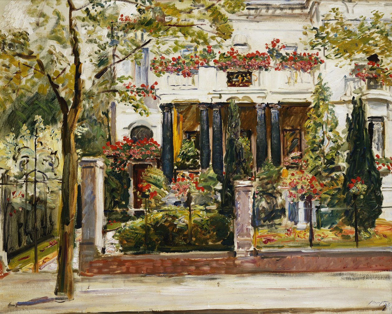 Forhagen til Steinbart-villaen i Berlin; Forhagen til Steinbarts villa i Berlin, 1911 av Max Slevogt