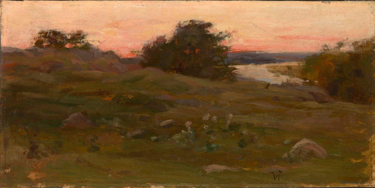 Landskap, sent 1800-begynnelse av 1900-tallet. av Max Weyl