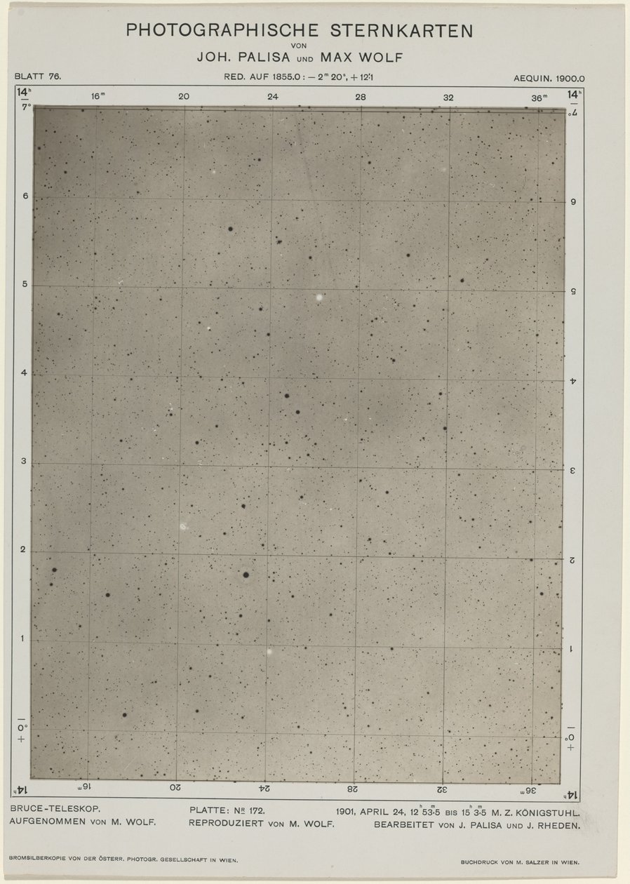 Fotografiske Star Charts 24. april 1901, 480. Skapere: Max Wolf, Johann Palisa. av Max Wolf, Johann Palisa