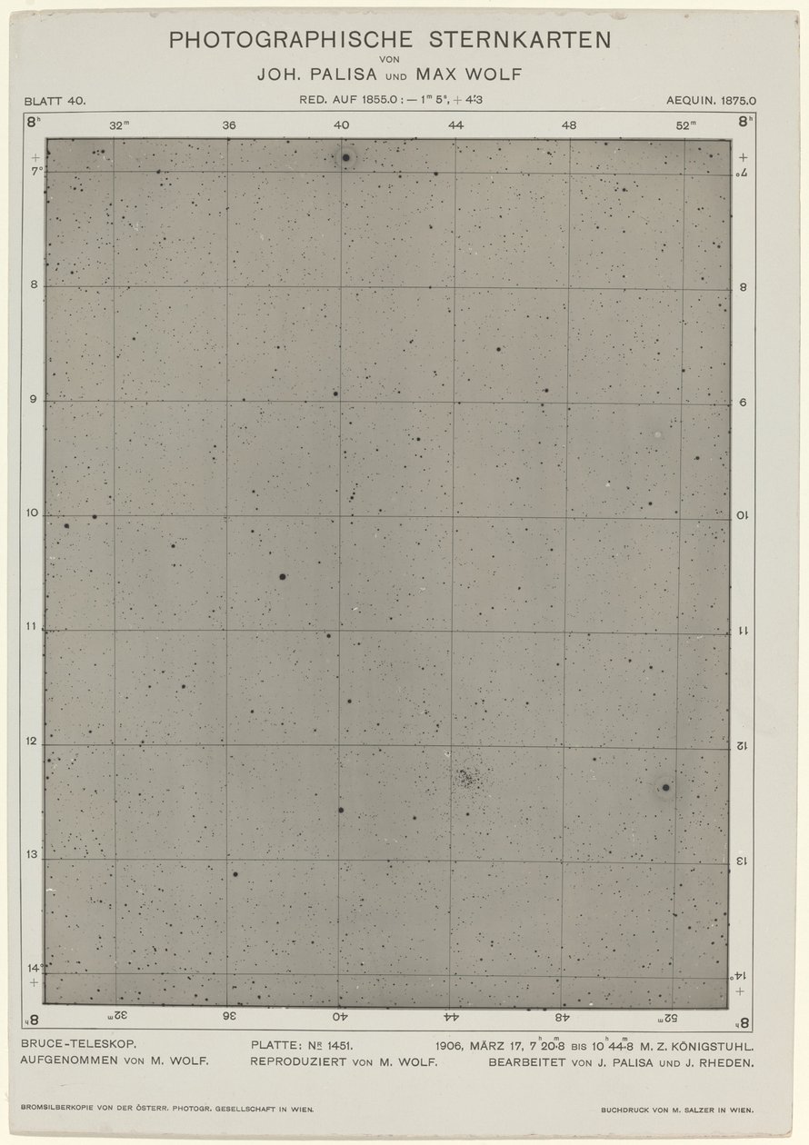Photographische Sternkarte 17. mars 1906, 2268. Skapere: Max Wolf, Johann Palisa. av Max Wolf, Johann Palisa