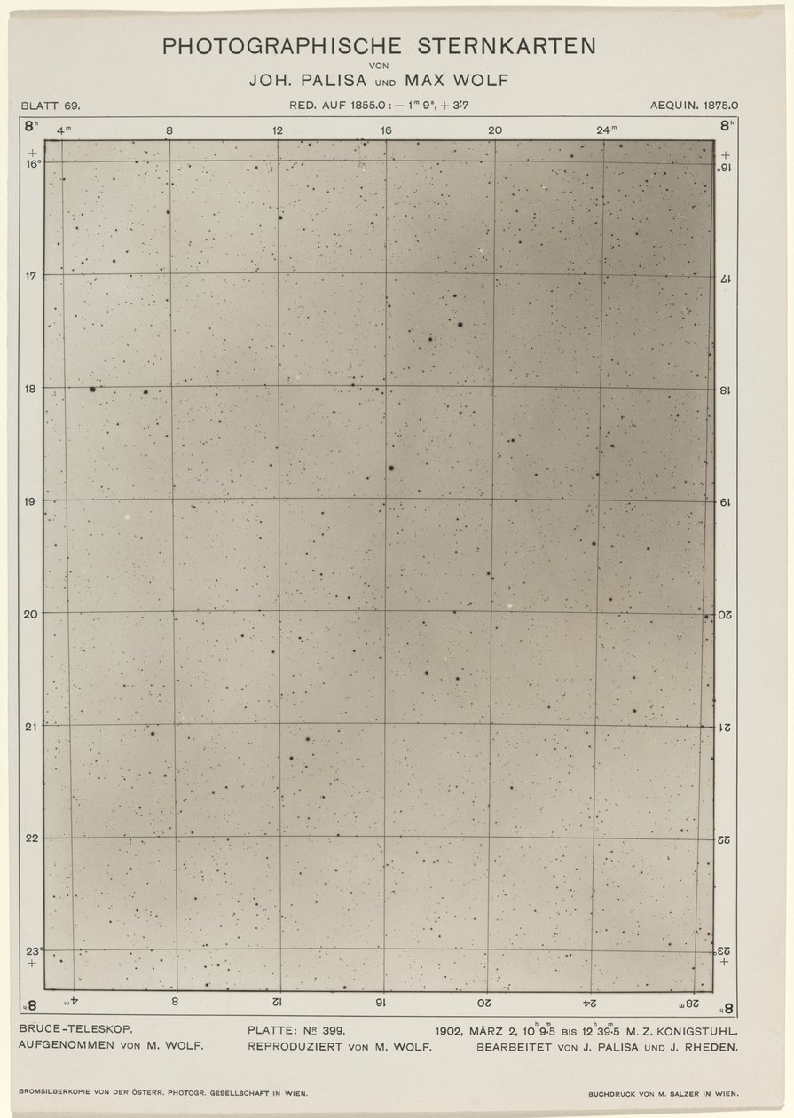 Fotografiske stjernelister (2. mars 1906) av Max Wolf and Joh. Palisa