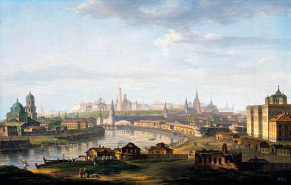 Utsikt over Moskva, 1819 av Maxim Nikiforovitsch Worobjeff