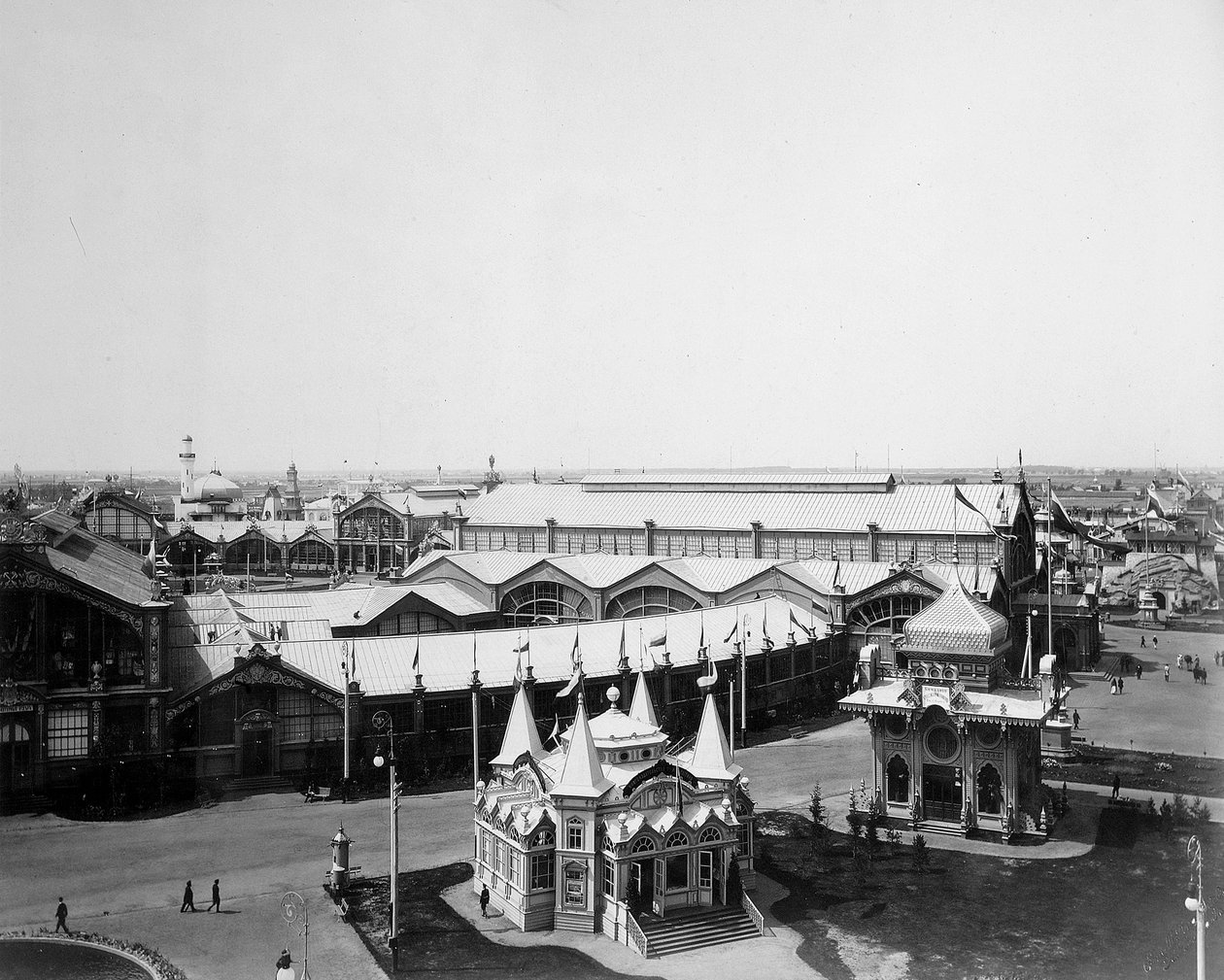Generell oversikt, All-Russia-utstillingen, Nizhny Novgorod, Russland, 1896. av Maxim Dmitriev