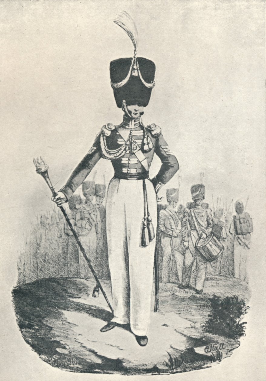 87. regiment eller Royal Irish Fusiliers, trommemajor 1828, 1828 1909 av Maxim Gauci
