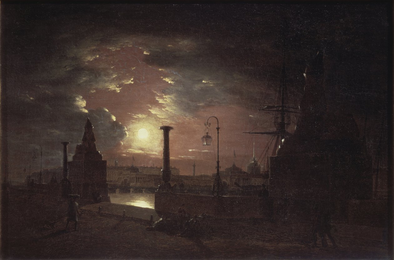 Høstnatt i St. Petersburg, 1835 av Maxim Nikiphorovich Vorobyev