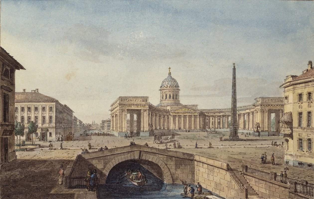Kazan-katedralen i St. Petersburg, 1817 av Maxim Nikiphorovich Vorobyev