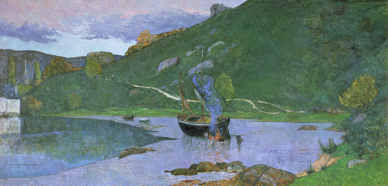 Landskap ved Pont-Aven, ca. 1893-94 av Maxime Emile Louis Maufra