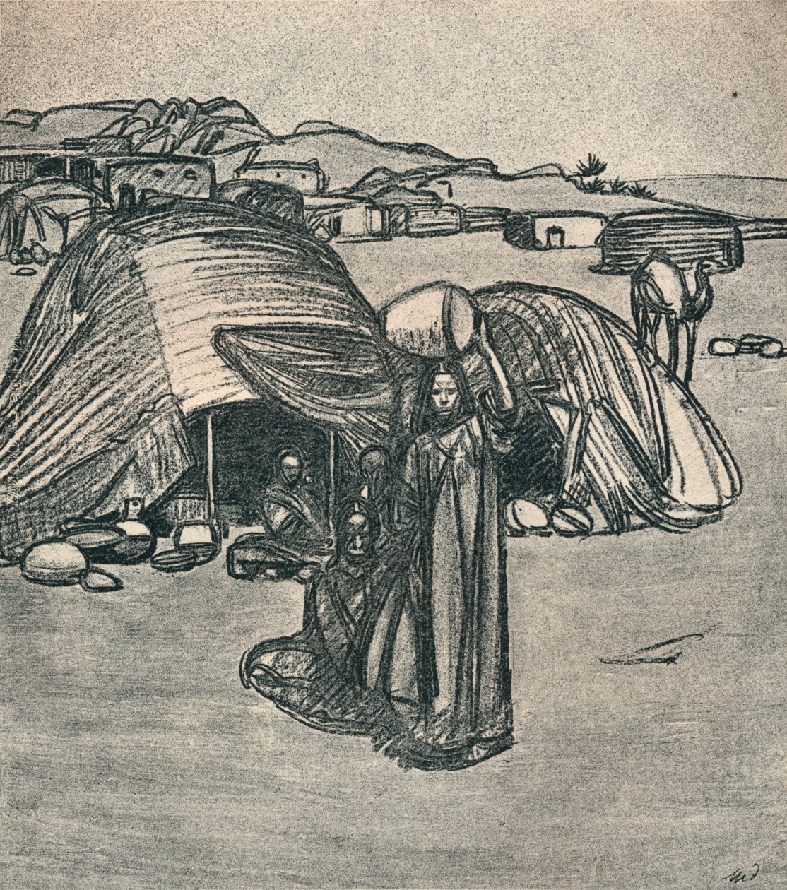 Ved portene til ørkenen, c1920, 1923 av Maxime Pierre Jules Dethomas