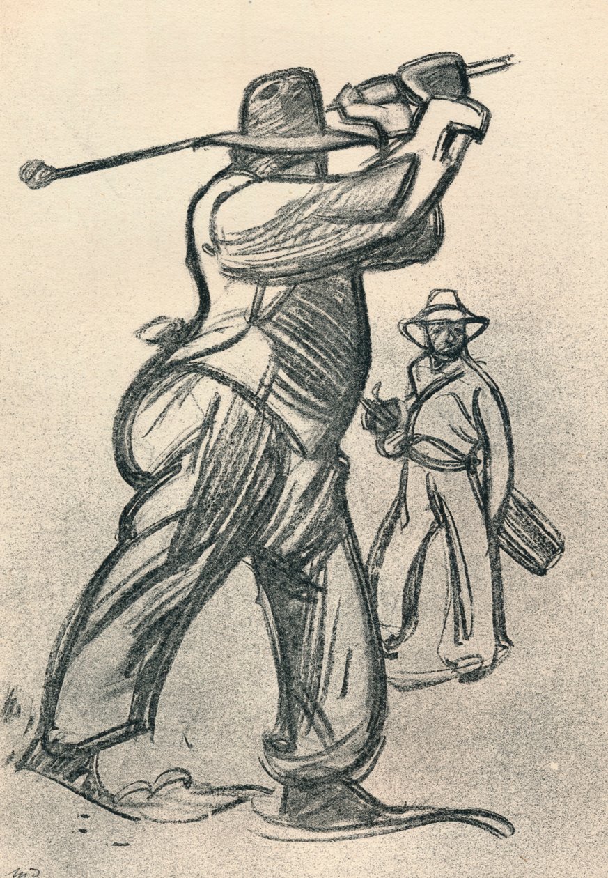 Golfspilleren, c1920, 1923 av Maxime Pierre Jules Dethomas