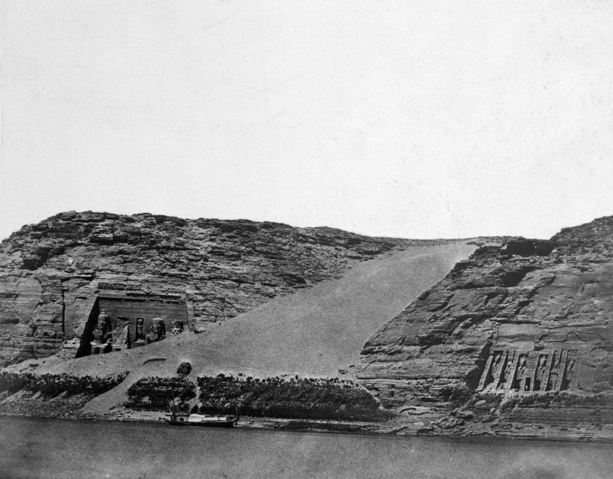 Gamle egyptiske templer, Egypt, 1852. av Maxime Du Camp