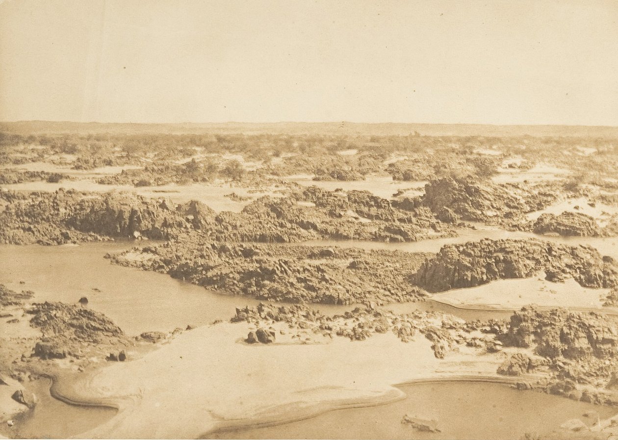 Batu-el-Hadjar. Utsikten tatt ved den andre katarakten, mars 1850. av Maxime Du Camp