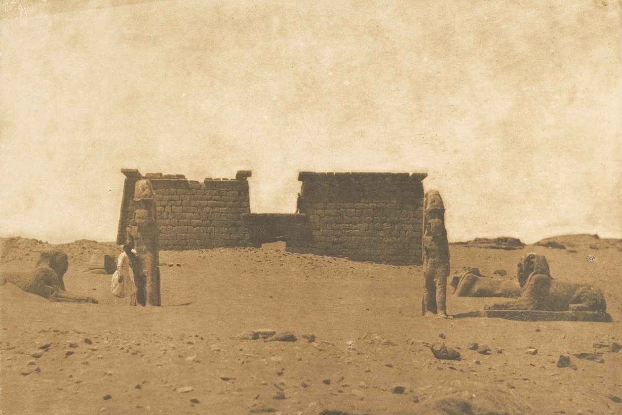 Dromos du Temple de Sébona, 3. april 1850. av Maxime Du Camp