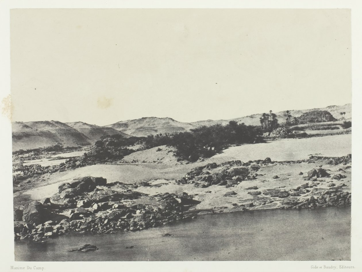 Inngang til den første katarakten, Øvre Egypt, 184951, trykt 1852. av Maxime Du Camp