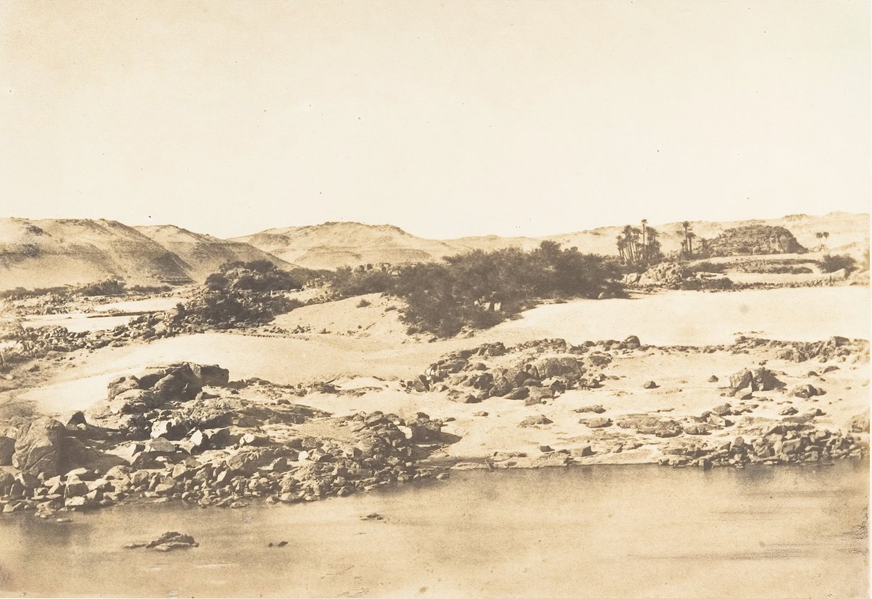 Inngang til den første katarakten nær Aswan, 1849-50. av Maxime Du Camp
