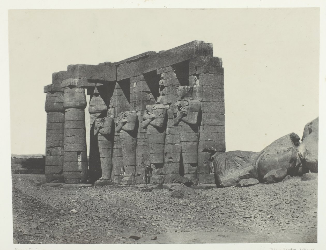 Gournah, Perystyle of the Tomb of Osymandias Ramesseum Occidental, Theben, 184951. av Maxime Du Camp