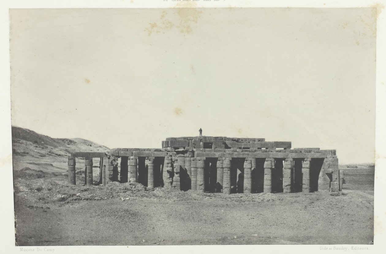 Gournah, Osymandias grav, Theben, 184951, trykt 1852. av Maxime Du Camp