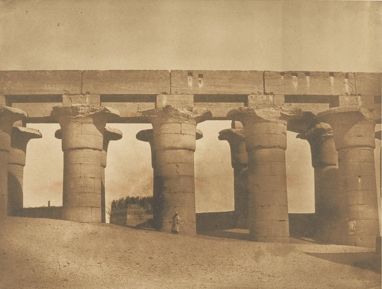 Great Colonnade of Palace of Amenhotep III, i Luxor, Theben, 1849-50. av Maxime Du Camp