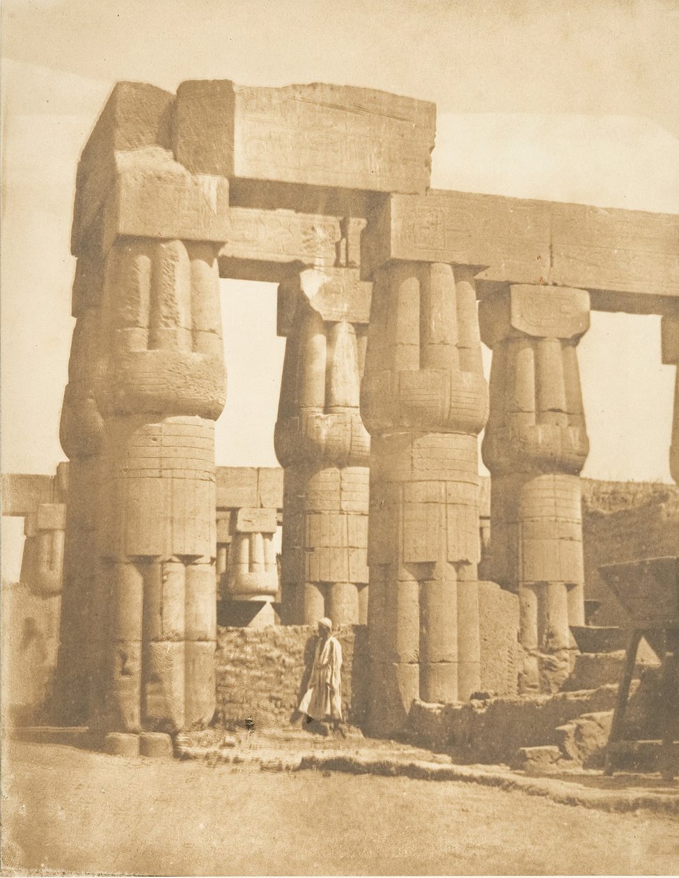 Gruppe av søyler fra Palace of Luxor, Theben, 1849-50. av Maxime Du Camp