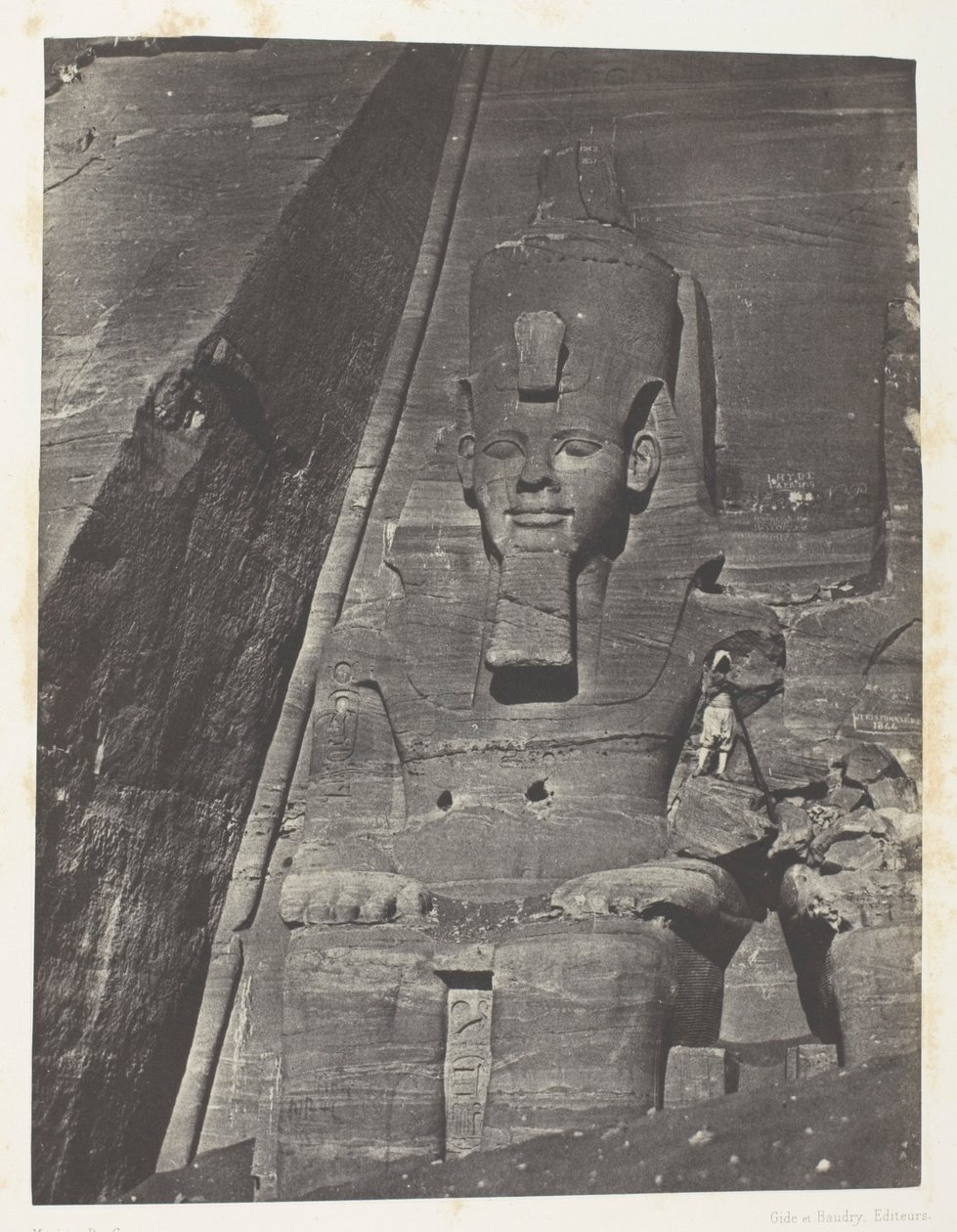 Ibsamboul, Orientalsk koloss av de store Speos av Phre; Nubia, plate 103 fra albumet quot;Egypt, Nubia, Palestina og Syriaquot; (1852) av Maxime Du Camp