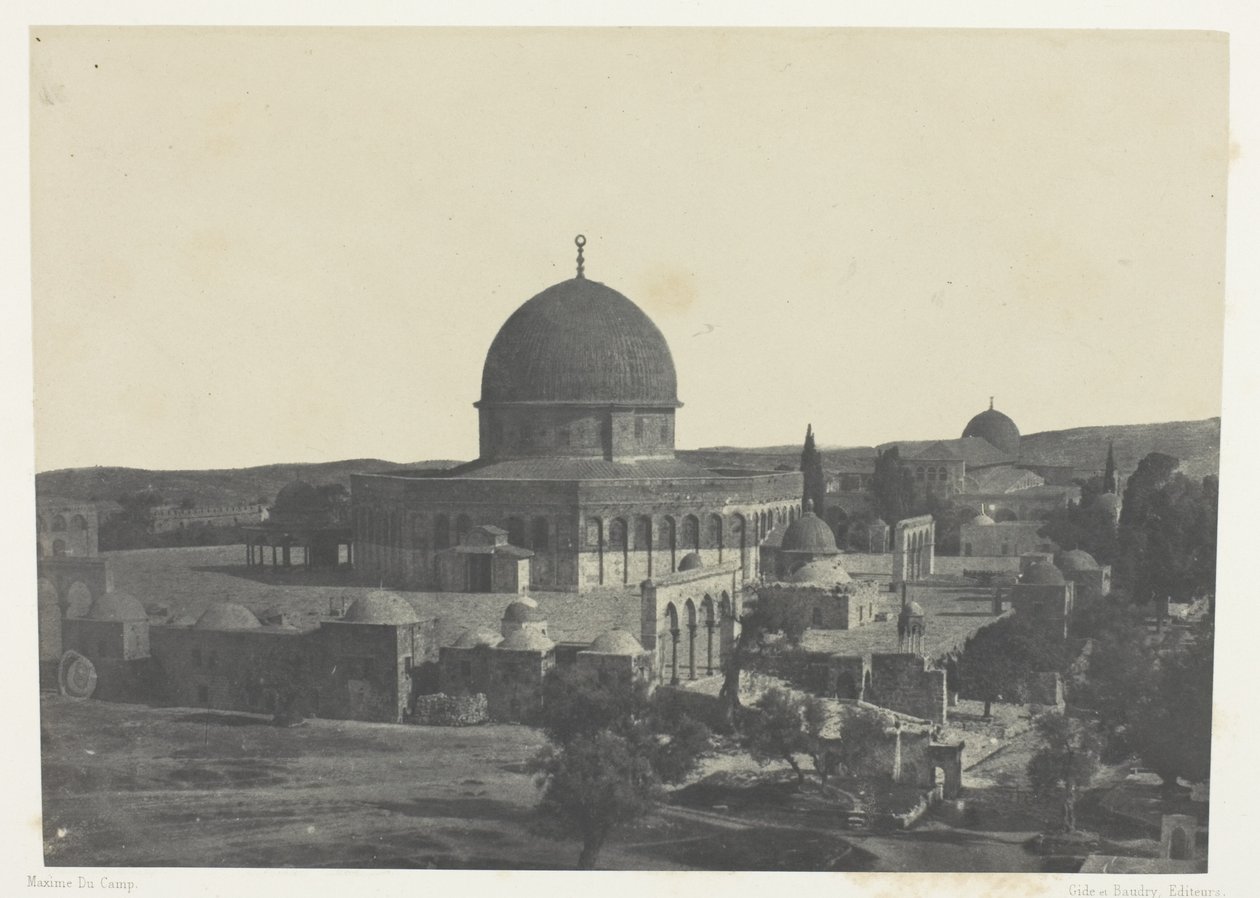 Jerusalem, Omar-moskeen; Palestina av Maxime Du Camp