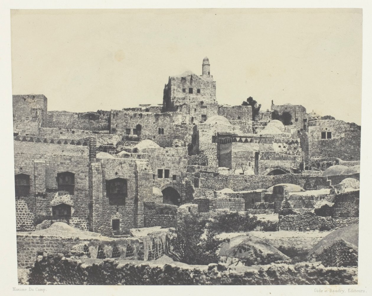 Jerusalem, Vestkvarteret; Palestina av Maxime Du Camp