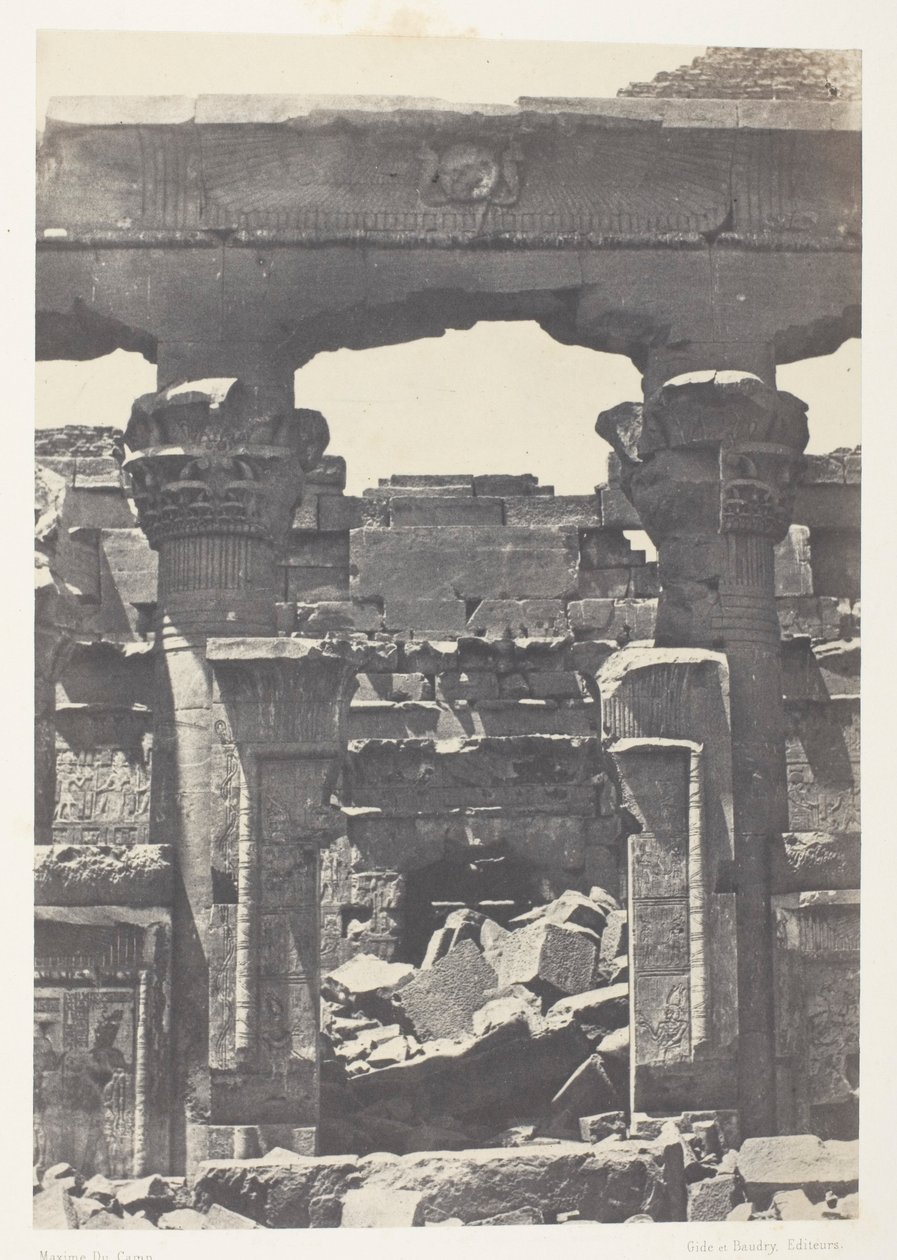 Kalabsheh, Porte du Pronaos; nubia av Maxime Du Camp