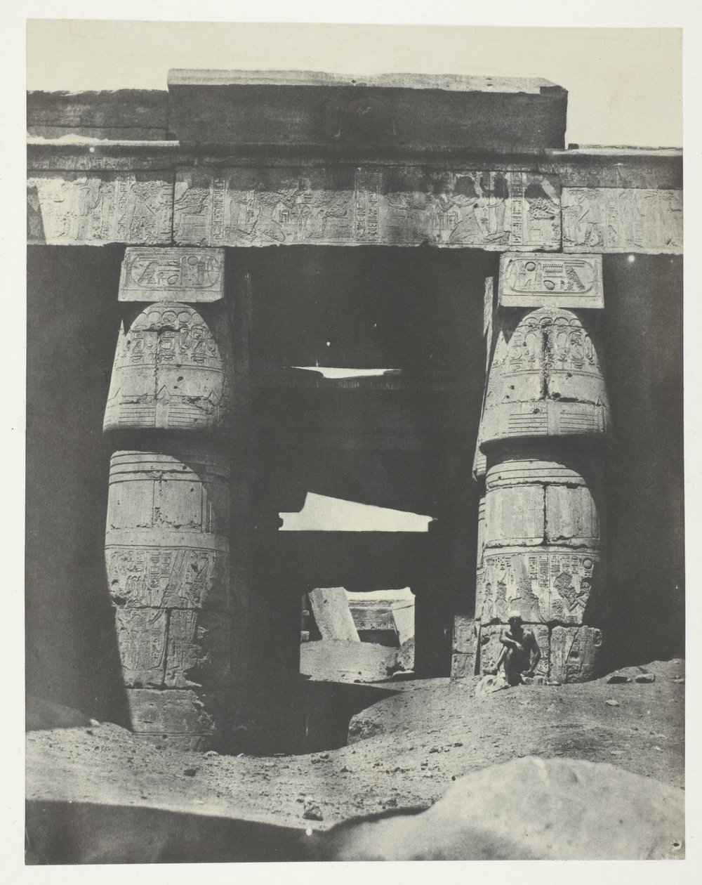 Karnak, Portico av Khons-tempelet; Theben av Maxime Du Camp