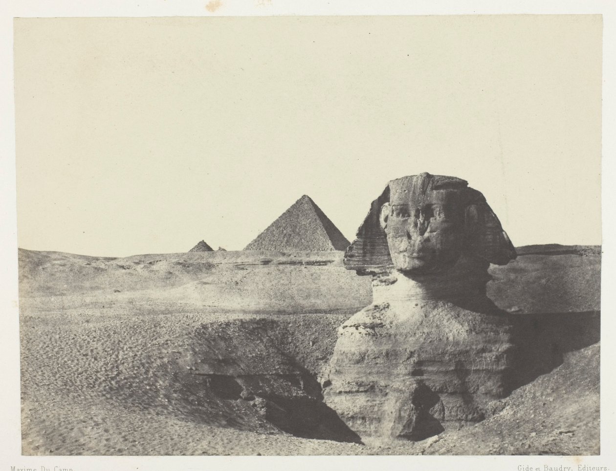 Sphynxen sett forfra, Midt-Egypt av Maxime Du Camp