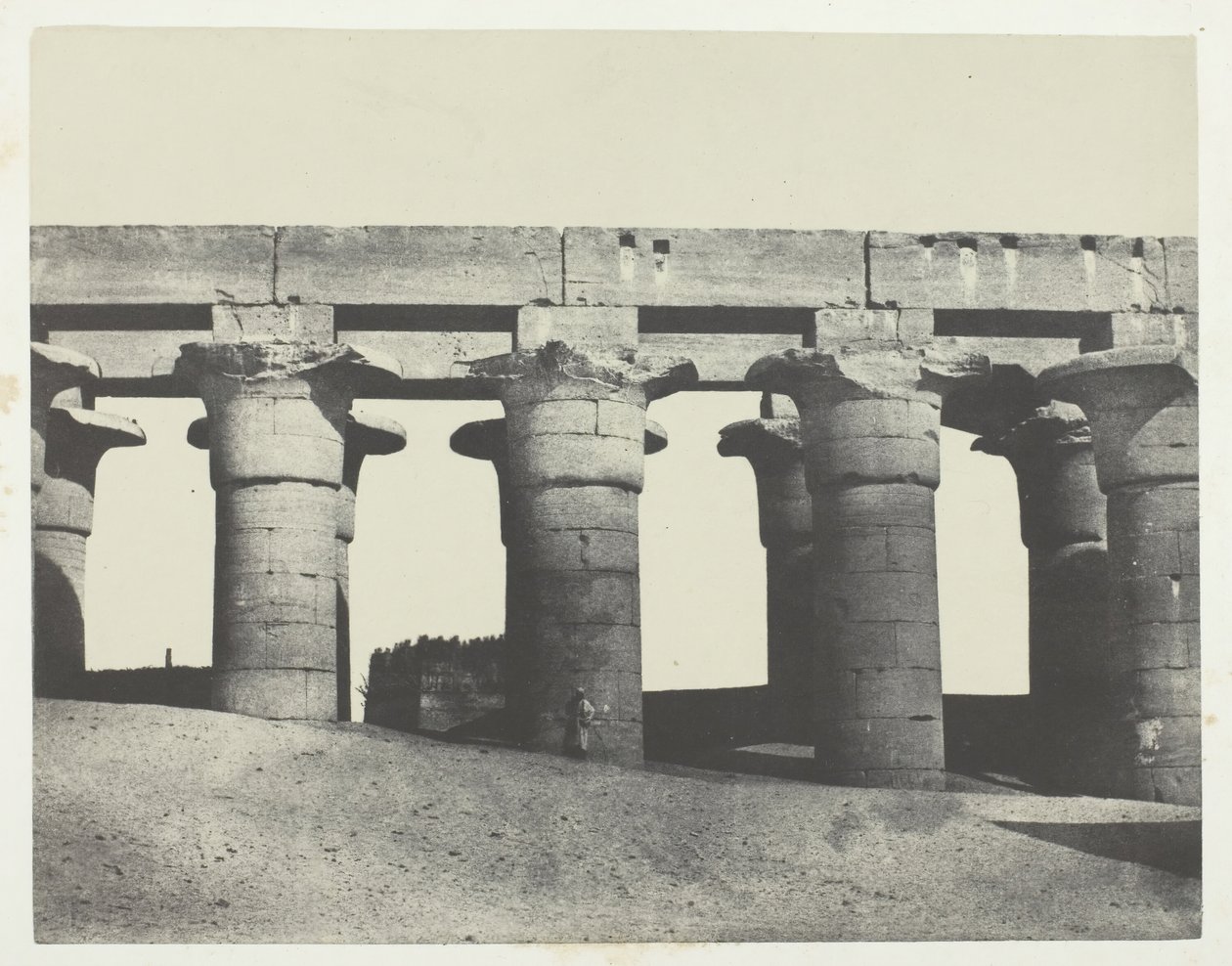 Luxor, Great Colonnade of the Palace, Theben, 184951, trykt 1852. av Maxime Du Camp