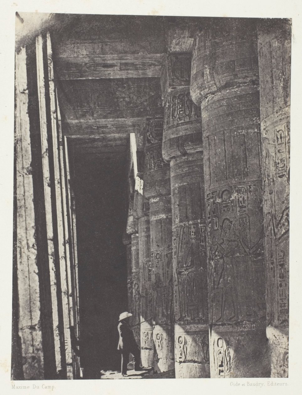 Medinet-Habou, Galleriet i Ramses-Méiamoun-palasset; Theben av Maxime Du Camp